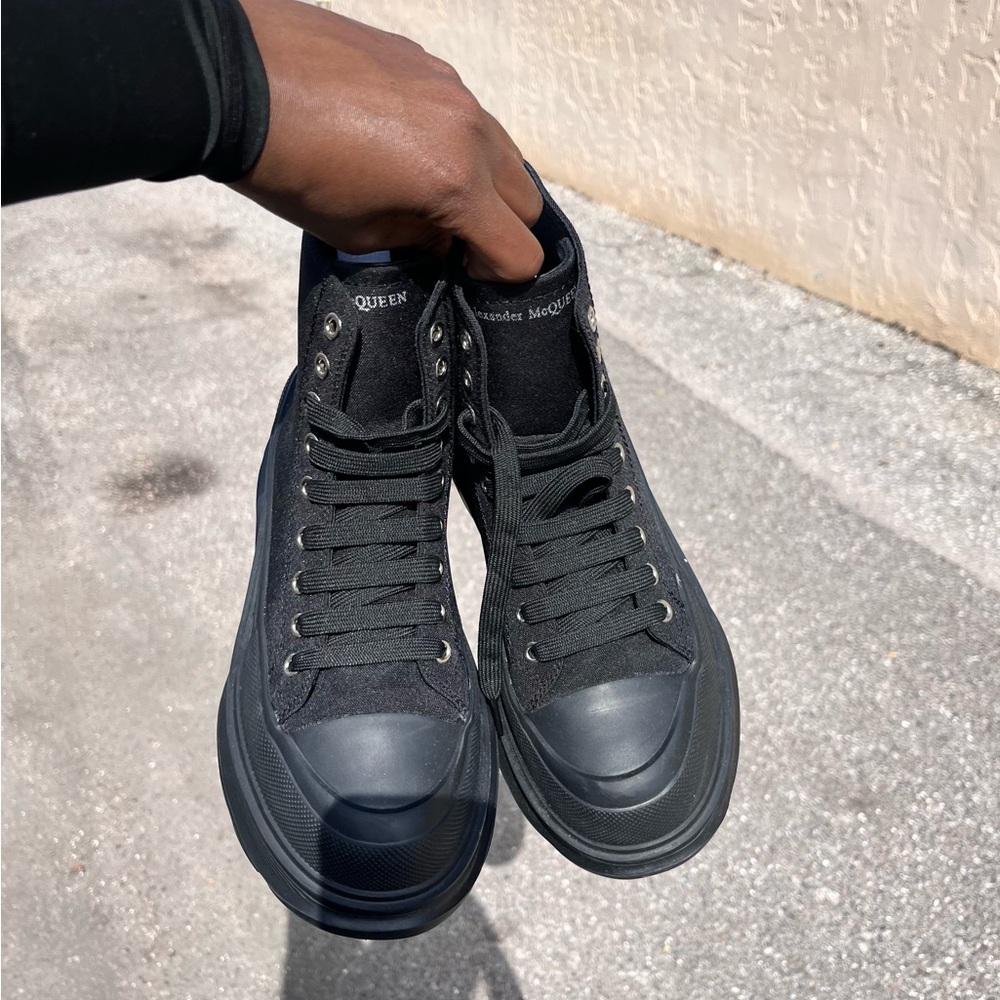 Alexander McQueen Black High-Top Sneakers